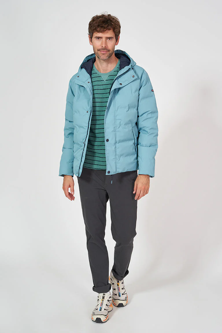 Cazadora impermeable puffy con capucha