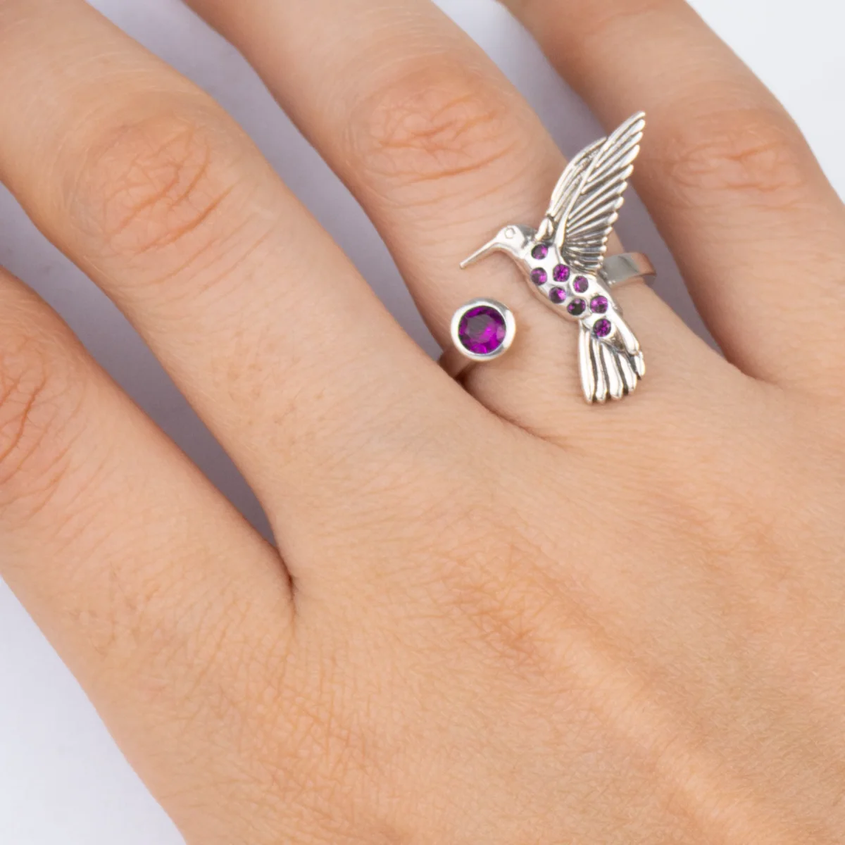 Anillo Colibri - Zirconia Rosa - Imagen 3