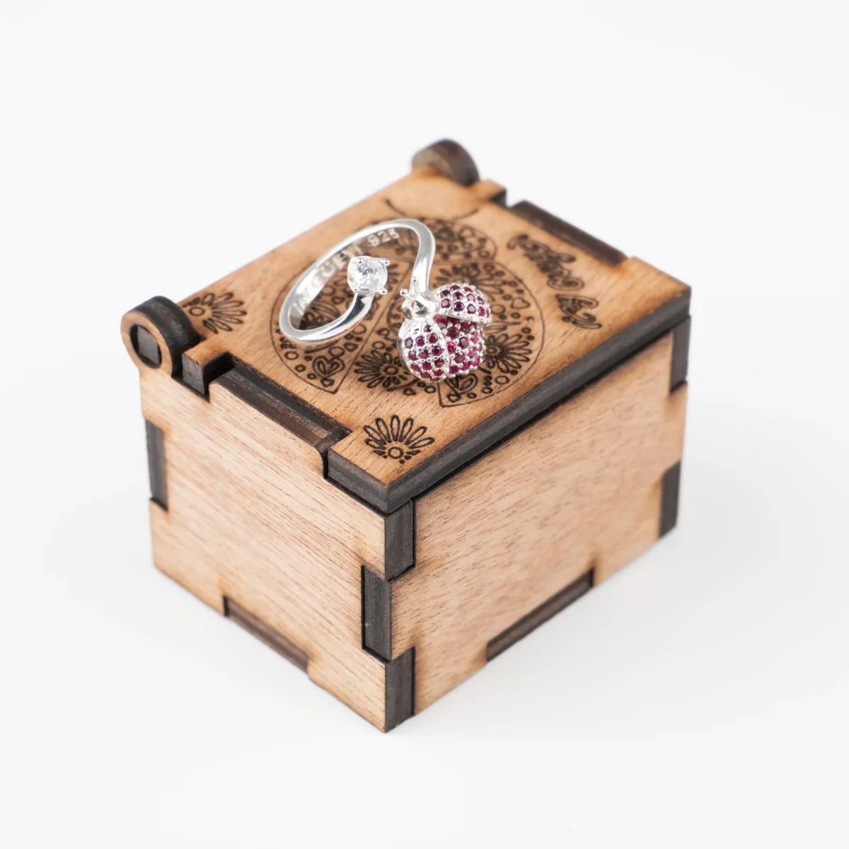 Anillo de plata y circonias - Colección CATARINA - Imagen 4